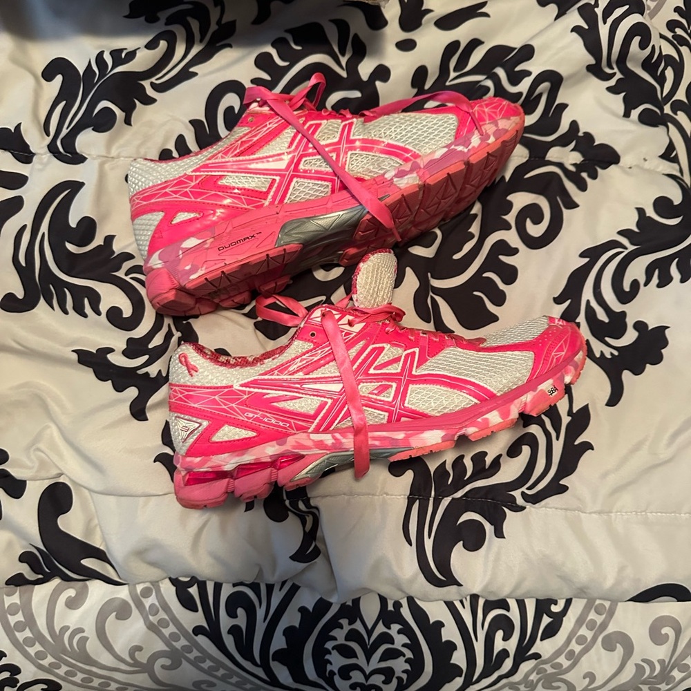 ASICS Women's Athletic Shoes in Pink and White
